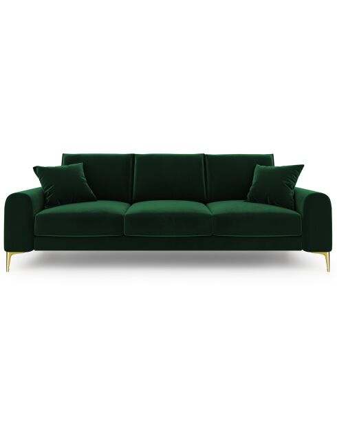 Canapé Velours Madara vert bouteille - 237x102x90 cm