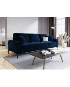 Canapé Velours Madara bleu roi - 222x102x90 cm