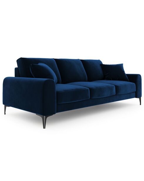 Canapé Velours Madara bleu roi - 222x102x90 cm