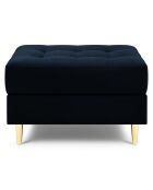 Pouf Velours Santo bleu roi - 60x70x46 cm