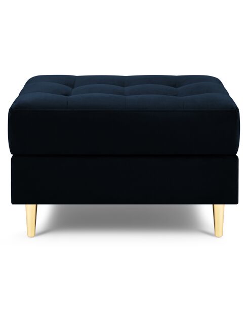 Pouf Velours Santo bleu roi - 60x70x46 cm
