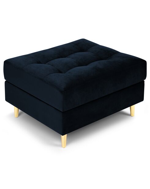 Pouf Velours Santo bleu roi - 60x70x46 cm