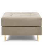 Pouf Velours Santo beige - 60x70x46 cm