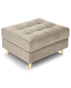 Pouf Velours Santo beige - 60x70x46 cm