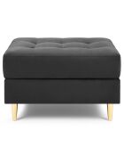 Pouf Velours Santo gris foncé - 60x70x46 cm