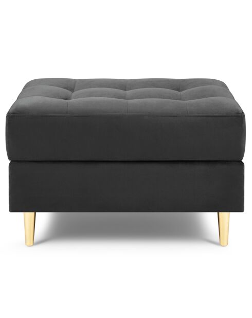 Pouf Velours Santo gris foncé - 60x70x46 cm