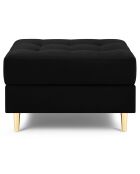 Pouf Velours Santo noir - 60x70x46 cm