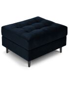 Pouf Velours Santo bleu roi - 60x70x46 cm