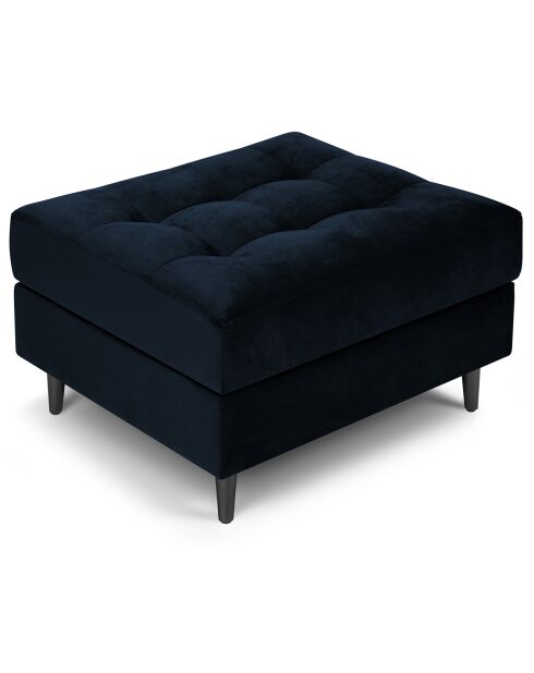 Pouf Velours Santo bleu roi - 60x70x46 cm