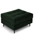 Pouf Velours Santo vert bouteille - 60x70x46 cm