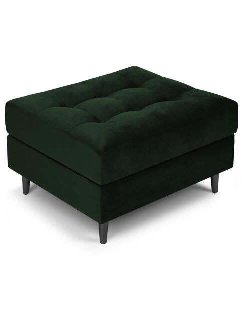 Pouf Velours Santo vert bouteille - 60x70x46 cm