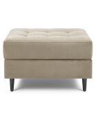Pouf Velours Santo beige - 60x70x46 cm