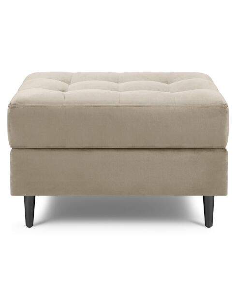 Pouf Velours Santo beige - 60x70x46 cm