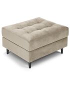 Pouf Velours Santo beige - 60x70x46 cm