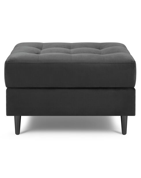 Santo Velvet Pouf dunkelgrau - 60x70x46 cm