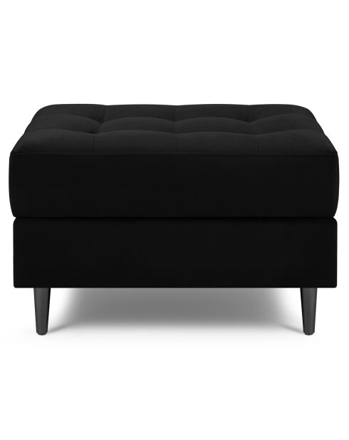 Pouf Velours Santo noir - 60x70x46 cm