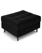 Pouf Velours Santo noir - 60x70x46 cm