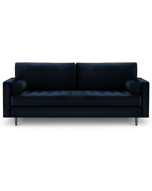 Canapé Velours Santo bleu roi - 219x90x90 cm
