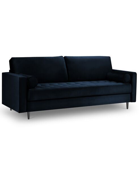 Canapé Velours Santo bleu roi - 219x90x90 cm