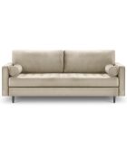 Canapé Velours Santo beige - 219x90x90 cm