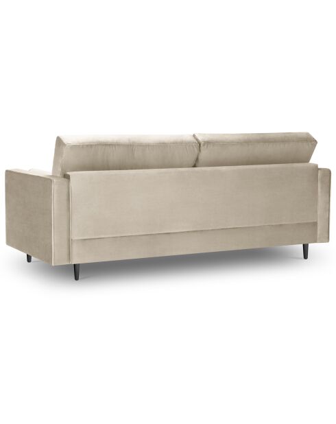Canapé Velours Santo beige - 219x90x90 cm