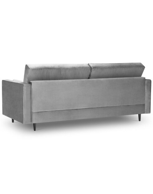 Canapé Velours Santo gris clair - 219x90x90 cm