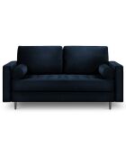 Canapé Velours Santo 2 Places bleu roi - 174x90x90 cm
