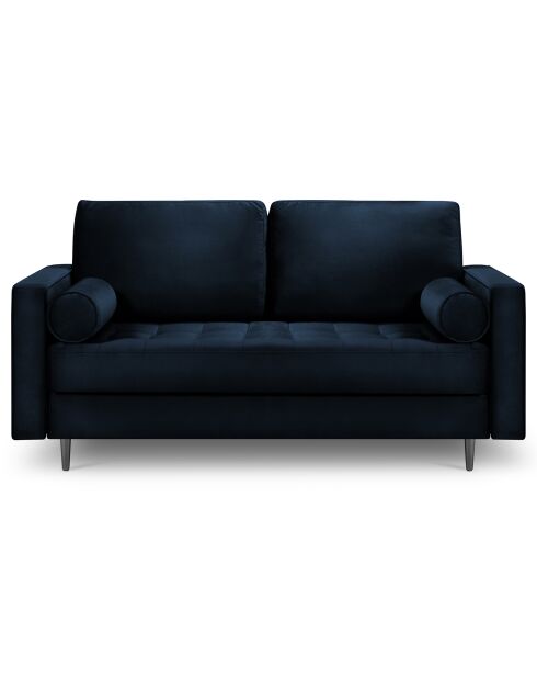 Canapé Velours Santo 2 Places bleu roi - 174x90x90 cm