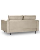 Canapé Velours Santo 2 Places beige - 174x90x90 cm