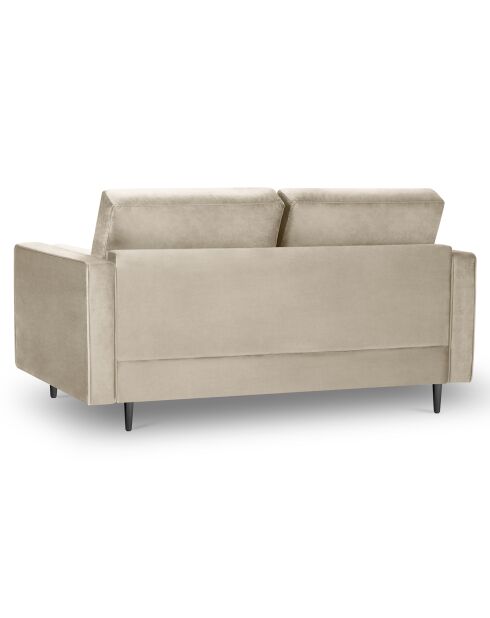 Canapé Velours Santo 2 Places beige - 174x90x90 cm