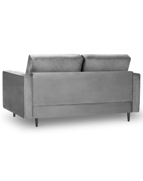 Canapé Velours Santo 2 Places gris clair - 174x90x90 cm