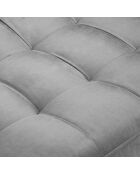 Canapé Velours Santo 2 Places gris clair - 174x90x90 cm