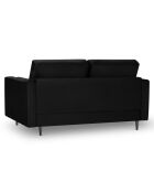 Canapé Velours Santo noir - 174x90x90 cm