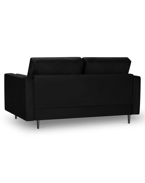 Canapé Velours Santo noir - 174x90x90 cm