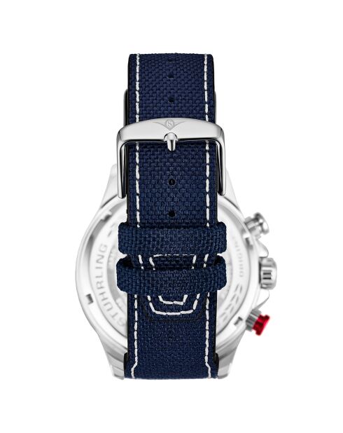 Montre Homme en Cuir  Quartz Aviator bleue