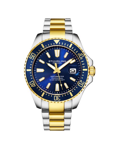 Montre Homme en Acier Quartz  Aquadiver argenté/doré