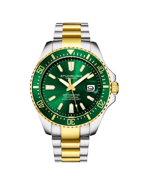 Montre Homme en Acier Quartz  Aquadiver argenté/doré