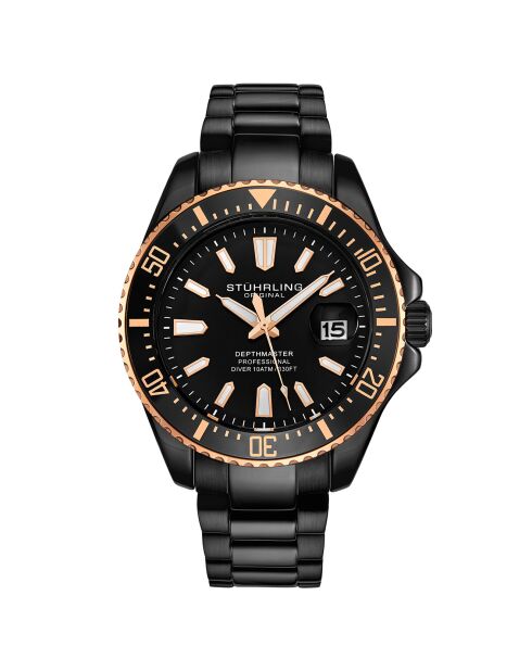 Montre Homme en Acier Quartz  Aquadiver noire