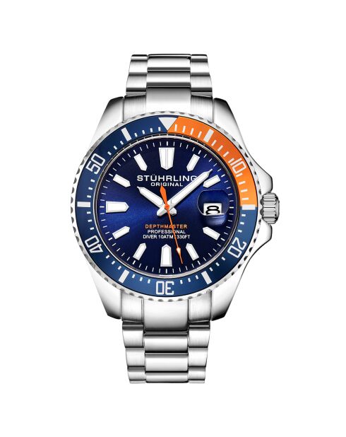 Montre Homme en Acier Quartz Aquadiver argentée