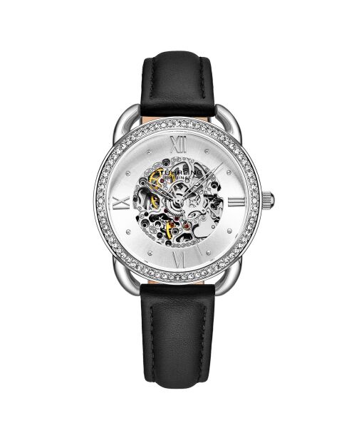 Montre Femme Automatique Legacy en Cuir noire
