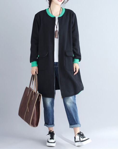 Manteau Ailani noir/vert