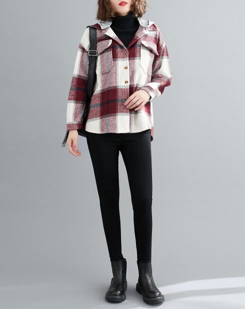 Chemise Opal rouge/écru