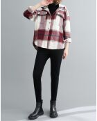 Chemise Opal rouge/écru