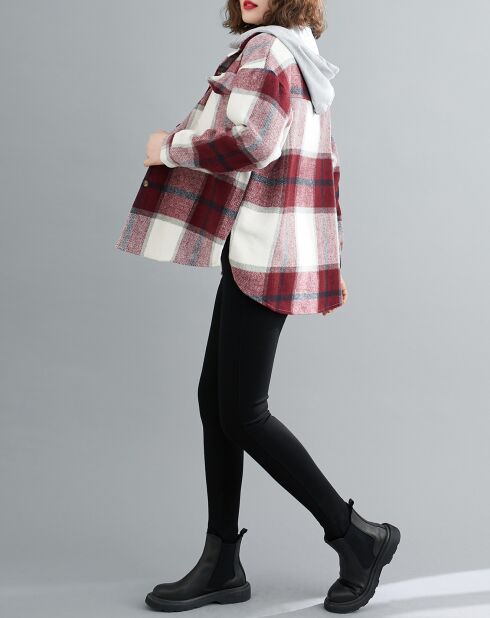 Chemise Opal rouge/écru