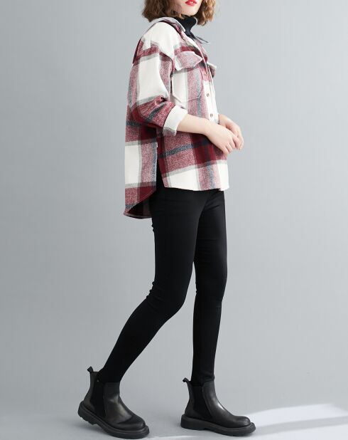 Chemise Opal rouge/écru