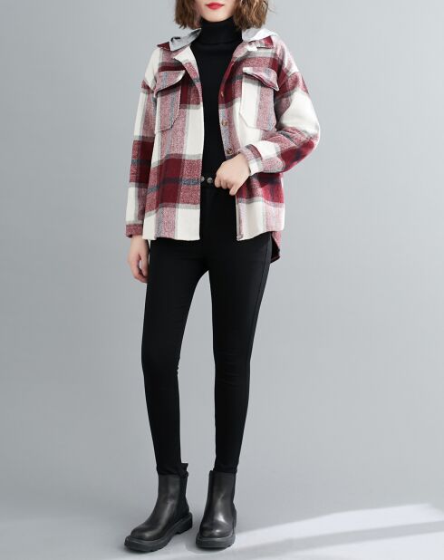 Chemise Opal rouge/écru