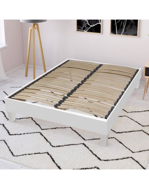 Kit somier blanco - 140x190 cm