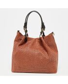Chocolate Reina Lederhandtasche - 33x16x31 cm
