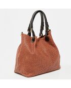 Chocolate Reina Lederhandtasche - 33x16x31 cm