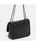 Lisy schwarze Schultertasche aus Leder - 21x7x14,5 cm